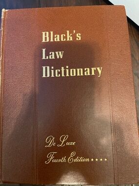 Black's Law Dictionary De Luxe Fourth Edition